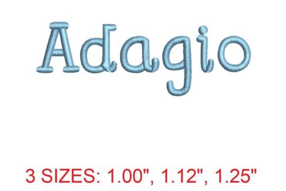 Adagio Bold Embroidery Font