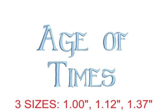 Age of Times Embroidery Font