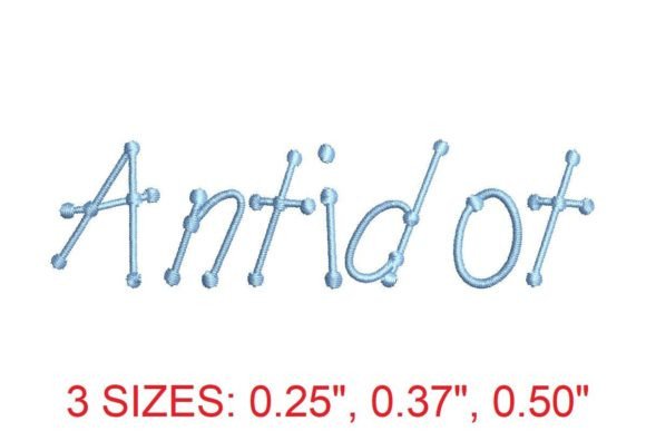 Antidot Font: Clean, Modern Embroidery Lettering