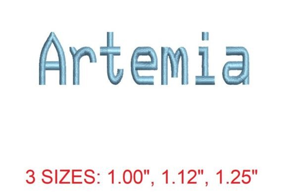 Artemia Embroidery Font