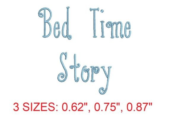 Bed Time Story Embroidery Font