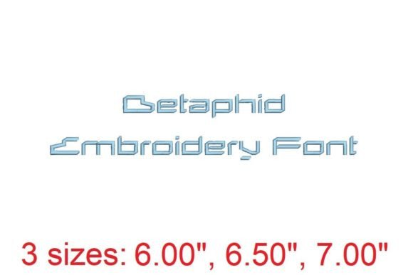 Betaphid Embroidery Font