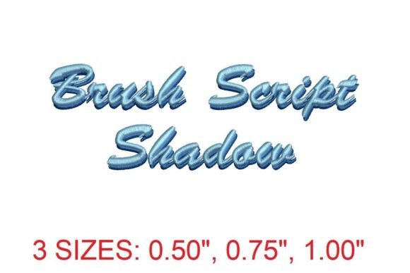 Brush Script Shadow Embroidery Font