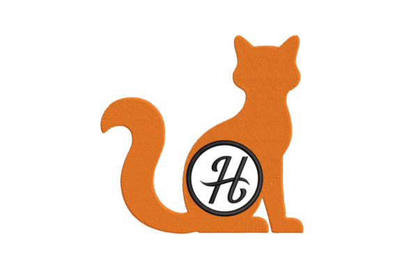 Cat Letter H: A Charming Back-to-School Embroidery Pick