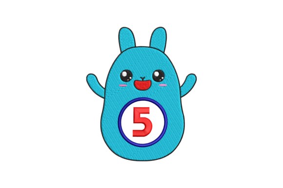 Cute Rabbit Number 5: Sweet, Stitch-Ready Charm
