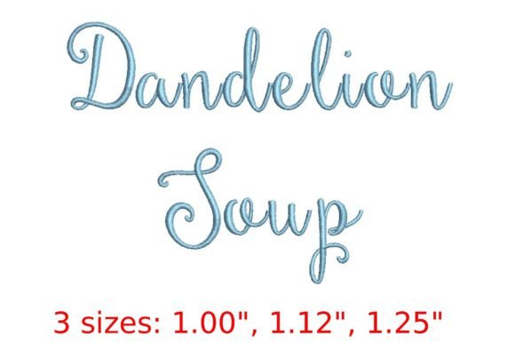 Dandelion Soup Embroidery Font