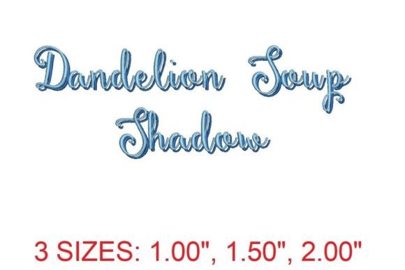 Dandelion Soup Shadow Embroidery Font