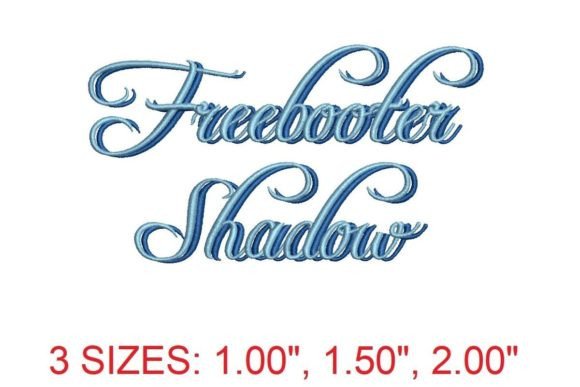 Freebooter Shadow Embroidery Font