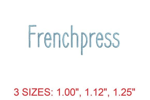 Frenchpress Embroidery Font