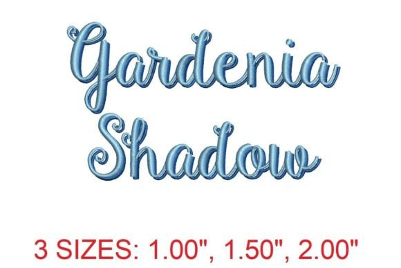 Gardenia Shadow Embroidery Font