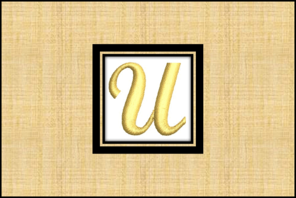 Gold Letter U: A Festive Monogram for Holiday Stitching
