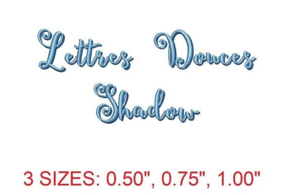 Lettres Douces Shadow Embroidery Font