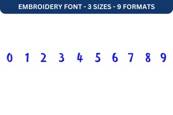 Marketing Script Font Number 0 to 9