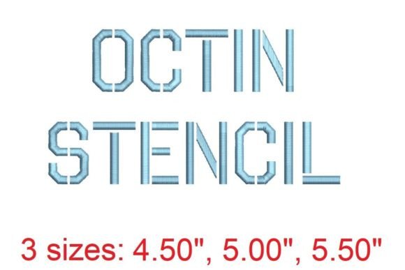 Octin Stencil Embroidery Font