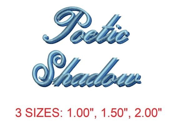 Poetic Shadow Embroidery Font