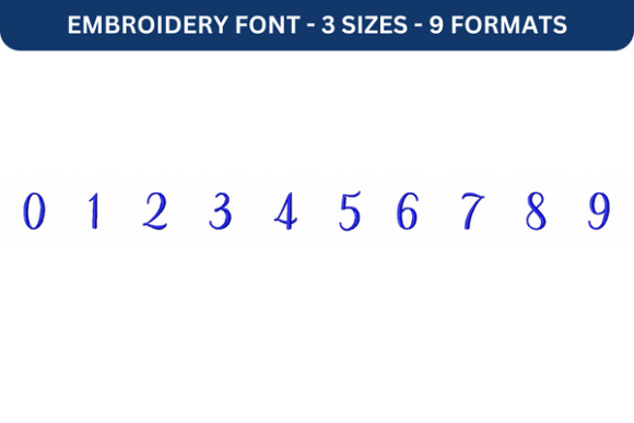 Rose of Baltimore Font: Numbers 0–9