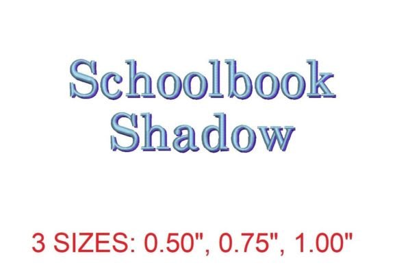 Schoolbook Shadow Embroidery Font