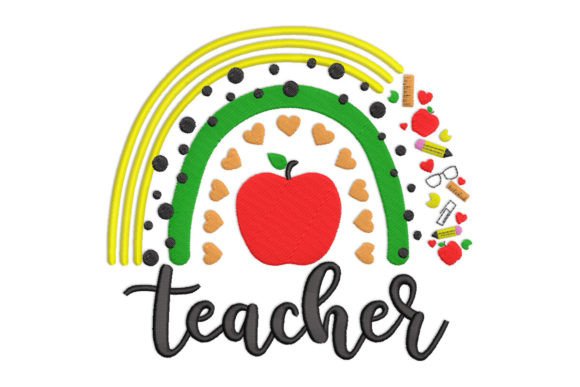 Teacher Embroidery Design