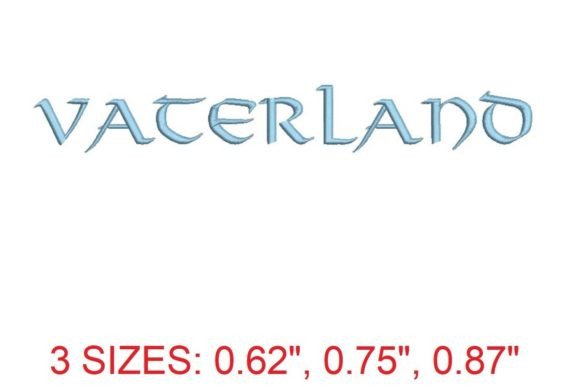 Vaterland Embroidery Font